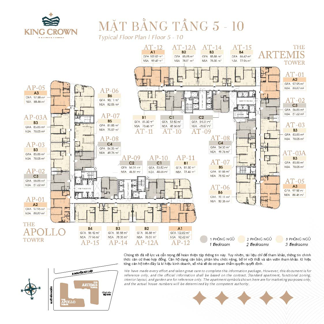 MẶT BẰNG TẦNG 5 - 10